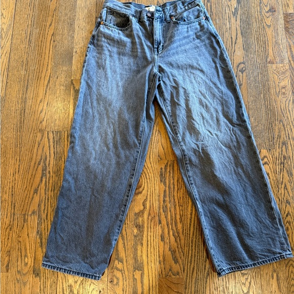 MADEWELL Petite Superwide Leg Jeans In Kingswood Wash - Picture 2 of 10